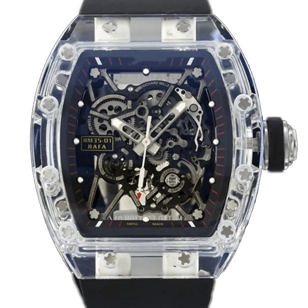Richard Mille RM 35-01 Super Clone: Rafael Nadal Black NTPT Carbon Skeleton Dial